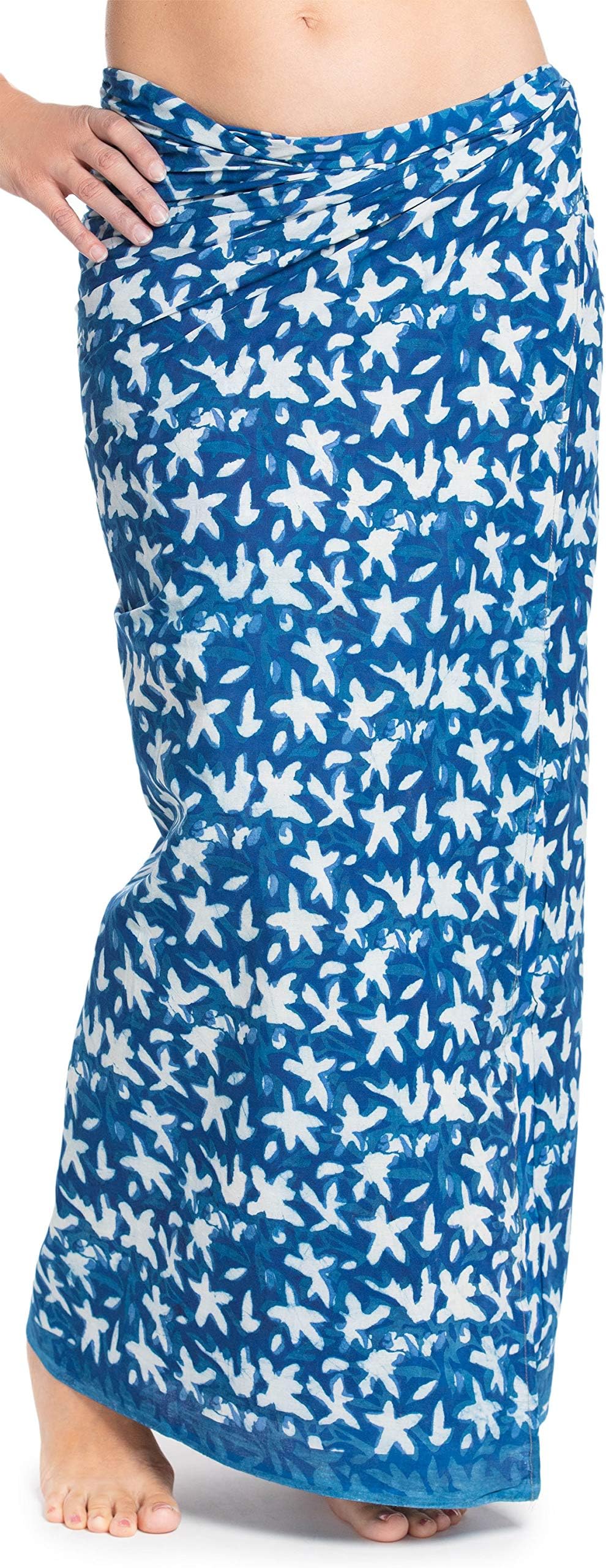 Unisex Sarong Skirt from India, traditionally Hand-Printed - Many Different Designs