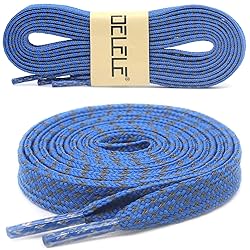 DELELE 2 Pairs Reflective Shoelace Flat Sky Blue