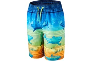 BARRACUDA BAY Boys Swim Trunks Quick-Dry w/Ultra Soft Jersey Lining Premium Eco Material UPF 50+