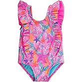 RuffleButts® Baby/Toddler Girls Ruffle Strap One Piece Swimsuit w/UPF 50+ Sun Protection