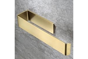 YIGII Towel Holder Gold Adhesive Hand Towel Bar Bathroom Hand Towel Holder Peel and Stick Towel Rack Stick on Towel Holder Stainless Steel