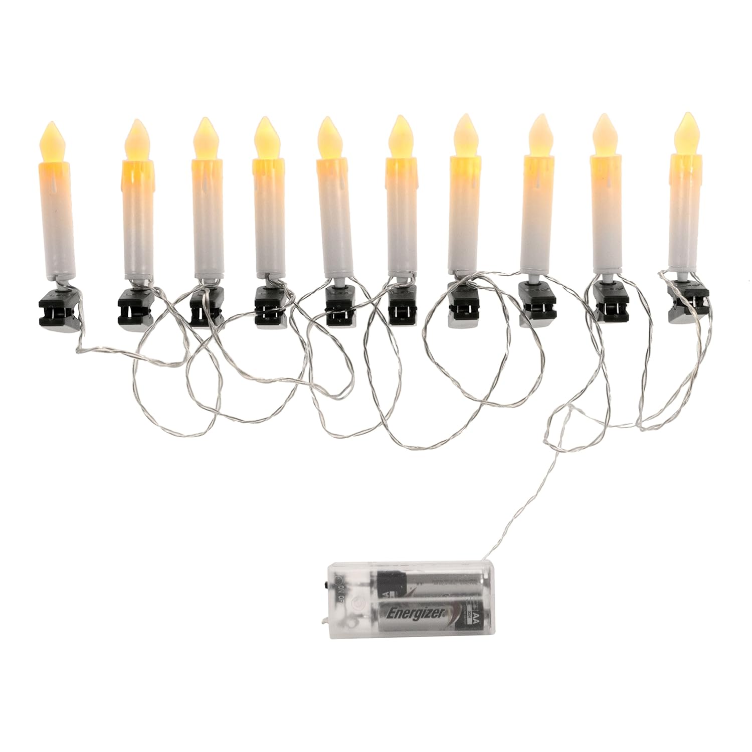 ClipOn Christmas Tree Candle Lights With Flickering LED