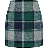 Kate Kasin 2025 Plaid Pencil Skirts for Women High Waisted Casual Stretch Bodycon Mini Skirt