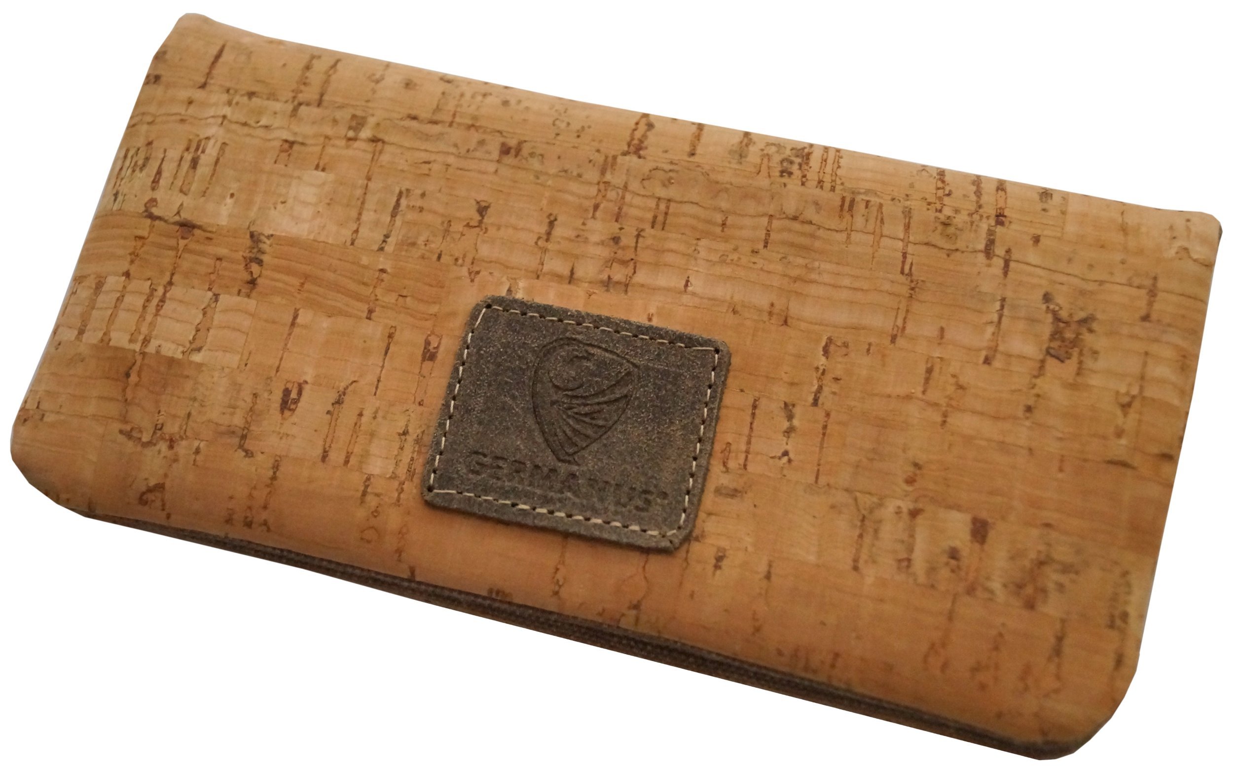 GERMANUS Cork Tobacco Pouch, Handmade in EU, Genuine Cork, Magnetic Closure, Brown