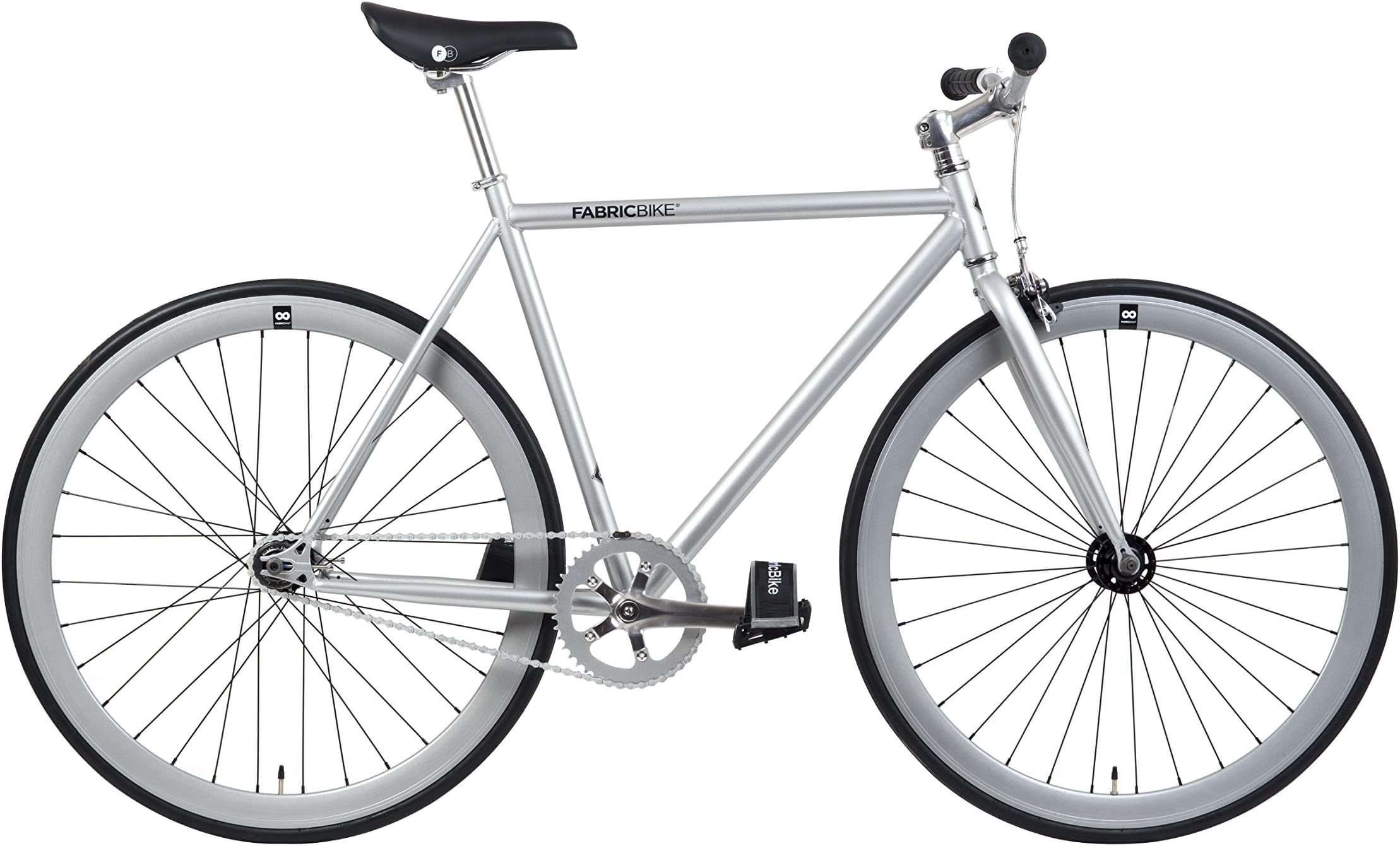 FabricBike-Fixie Bike, Fixed Gear Bike, Single Speed, Hi-Ten steel grey frame, 10Kg