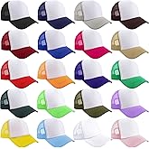 Skyebed 20 Pcs Kids Trucker Hats Sublimation Baseball Caps Adjustable Blank Mesh Hats for Kids Outing Park Sports Activities