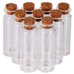 MaxMau 24 Sets 15ml Small Mini Glass Bottles with