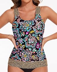 Aqua Eve Tankini Tops for Women Swimwear Top Only