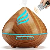 Essential Oil Diffuser with LED Lights, Aromatherapy Humidifier for Home, Office, Bedroom, Large Room