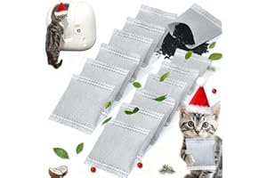 NewKe 12 PCS Odor Eliminator for PuraMax Self-Cleaning Cat Litter Box, Natural Activated Charcoal Refills, Cat Toilet Odor Control, Cat Litter Deodorizer Compatible with PETKIT Automatic Litter Box