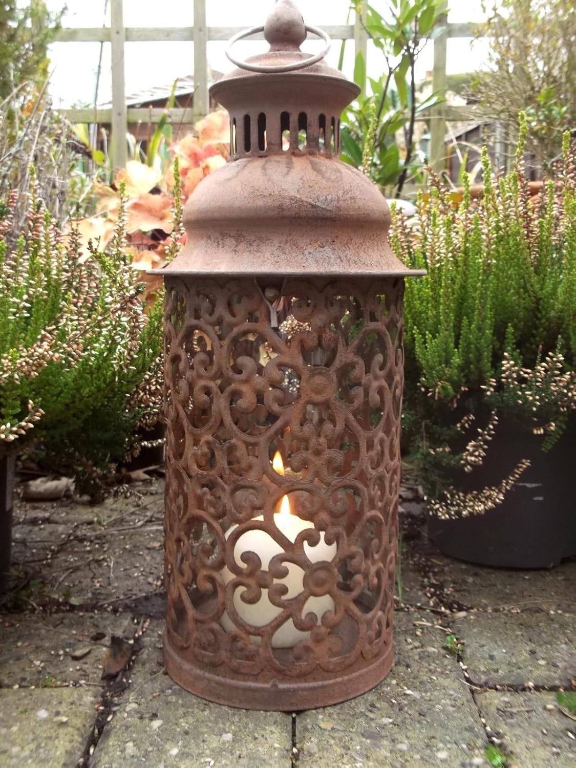 Extra Large Metal Vintage Style Moroccan Garden Lantern Candle Holder