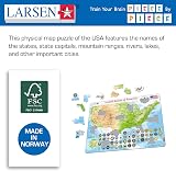 Larsen K36 USA Map Puzzle 90pc Tray Frame Jigsaw for Ages 8+ Geography States view 5