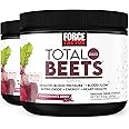 Force Factor Total Beets Drink Mix Superfood Powder with Nitrates to Support Circulation, Nitric Oxide, Energy, Endurance, and Stamina, Cardiovascular Heart Health Supplement, 60 Servings, 2-Pack