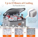 Lifewit 21L 30-Can Soft Cooler Backpack with Hard Liner Grey view 3