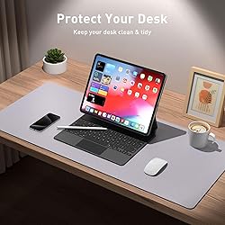 Aothia Large PU Leather Desk Pad Protector