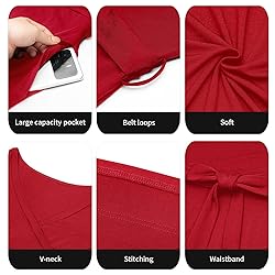Runwind Plus Size Dress for Women 3/4 Sleeve V Neck