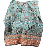 Greenland Home Barefoot Bungalow Audrey Throw Blanket, 50 x 60-inch, Turquoise