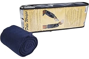 Intrepid International Polo Wraps for Horses Set of 4 Cotton Bandage Wrap, Horse Leg Wraps, Vet Wrap for Horses, Horse Size, Exercise Training Bandage