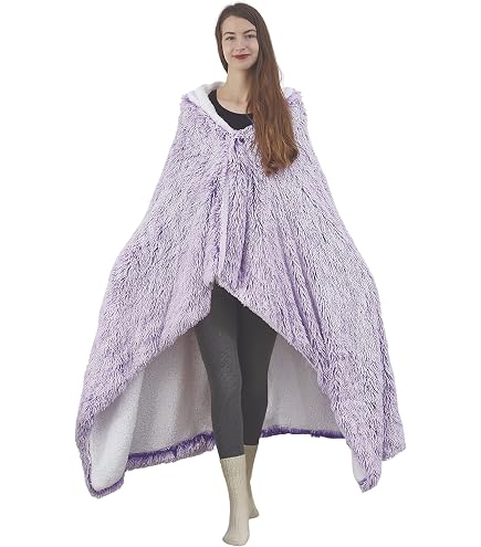 Regal Comfort - Bubblegum Frost - Faux Fur Sherpa Wearable  Bubblegum Frost Hooded Sherpa Throw Blanket NWT display picture 1