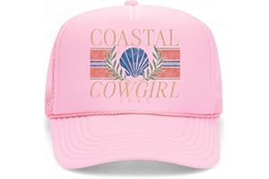 BROTHER TRUCKERS Coastal Cowgirl Trucker Hat | Beach Cowboy Cute Summer Western Country Vintage | Premium Foam Trucker Hat for Men & Women