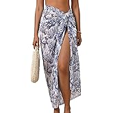 Eicolorte Womens Beach Cover Up Chiffon Sheer Bikini Beach Swimsuit Coverup Sarong Pareo Wraps for Women