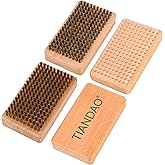 TIANDAO Ski Snowboard Wax Brush Pro Tuning Tool with Nylon, Horsehair Brass Options for Wax Removal, Base Cleaning and Polishing