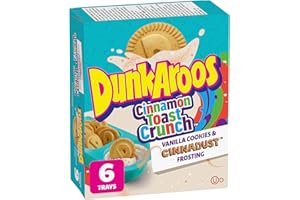 Cinnamon Toast Crunch DunkAroos Vanilla Cookies and Cinnadust Frosting, Package of 6 Trays of DunkAroos
