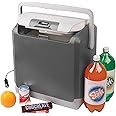 Wagan EL6225 12V Personal Thermoelectric Cooler/Warmer, 24 Liter Capacity, Portable Electric Car Cooler Warmer with 12/24V DC, 12V Small Fridge for Car, RV, and Camping Use, UL Listed