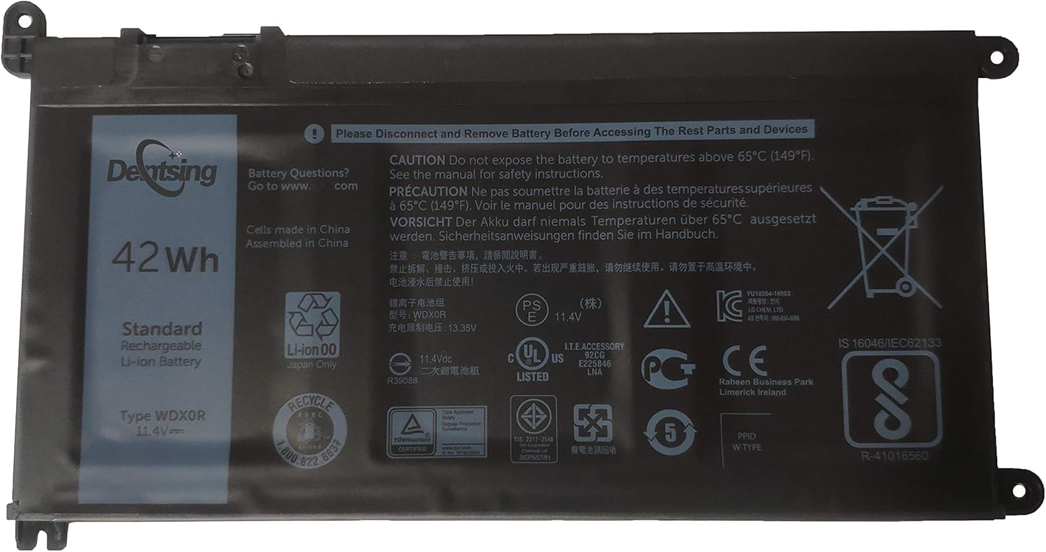 ANTIEE NEW WDX0R Battery 42Whr 4cell 11.4V for Dell Inspiron 13 5368 5378 7368 7378 Inspiron 15