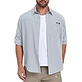 Little Donkey Andy Men's UPF 50 UV Protection Shirt, Breathable Long Sleeve Fishing Hiking Shirts, Quick Dry