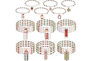 Liliaafar 30 Pcs Bracelets Bulk Theme Party Favors Stretch Beaded Preppy Heishi Bracelets Gifts for Girls Birthday Christmas Bachelorette Graduation Movie Sport Team Friend