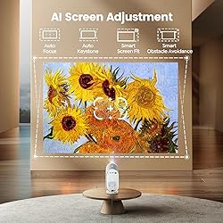 [AI Screen Adjust/Dolby Audio] Projector with WiFi6