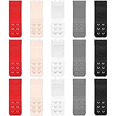 15 Pcs Bra Extender 2 Hook, Bra Extensions 2 Hook Elasticfor Plus Size Women, Comfortable Strap Extender for Tight Bras, Adjustable Fit (Five colors)