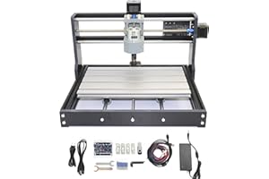 RATTMMOTOR DIY CNC Router Kit, 3 Axis Hobby CNC Router Machine GRBL Control, Plastic Acrylic PVC PCB Wood Mini Desktop Engraving Milling Carving Machine, Working Area 300x180x45mm