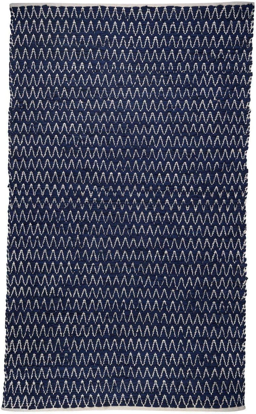 Romee Cotton Rug & Carpet/Dhurrie for Home, 4 Feet x 6 Feet - Blue
