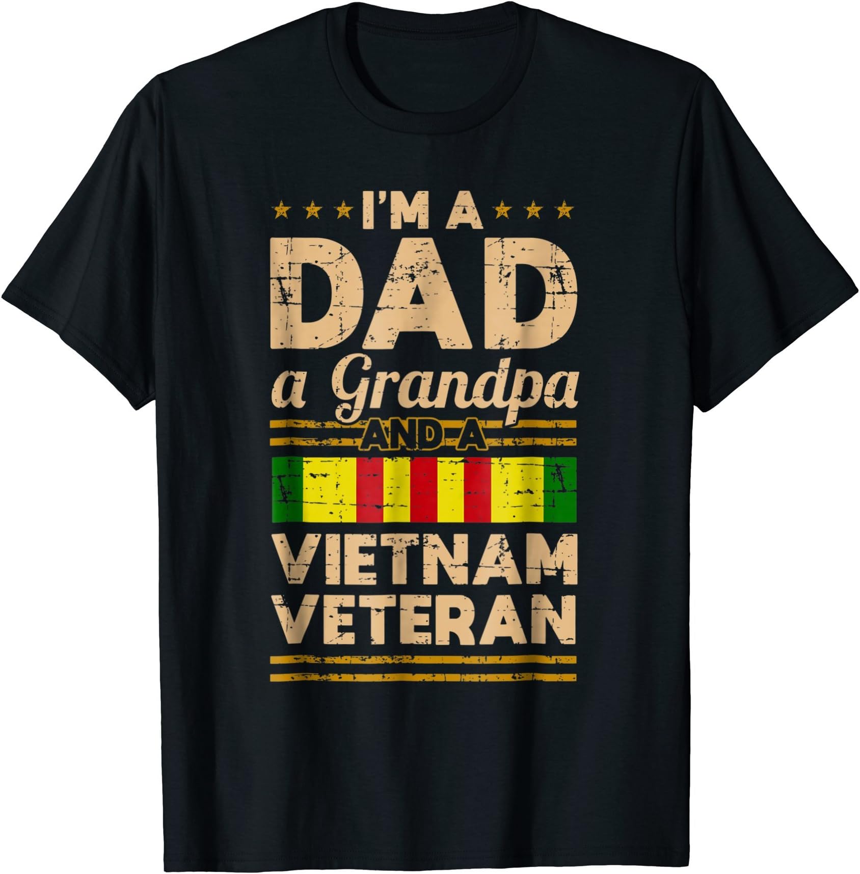Vietnam Veteran ShirtDad Grandpa Vietnam Veteran Vintage Shirt Men's Gift T-ShirtOEKO-TEX STANDARD 100