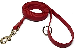 JIM HODGES DOG TRAINING Gummy Dog Leash, Biothane, Dog Training Leash, Made in The USA, 4 Feet, Various Sizes & Colors (3/4, Red)