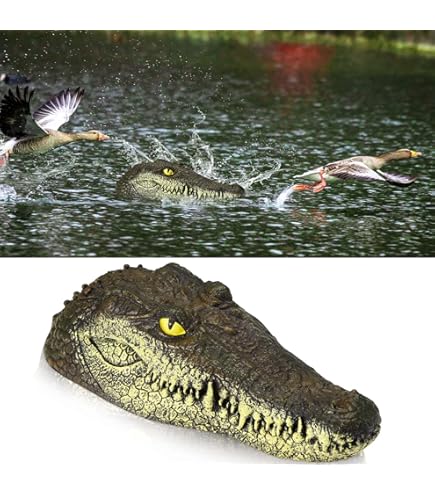 Crocodile Float For Pool Floating Alligator Decoy, 3 Section Simulation Floating Crocodile, 32.9Inch Alligator Statue, For Garden Pond Backyard Decoration Remote Control Crocodile Head