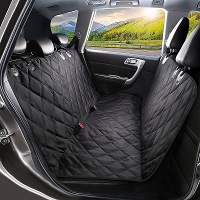 SHINE HAI Dog Car Seat Cover Waterproof Nonslip Hammock Black 54 x 58