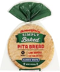 Joseph's Simply Baked Classic White Pita, 1-Pack, Fresh Baked (4 Pitas per Pack, 11oz.)