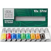 Winsor &amp; Newton Winton Oil Color Paint, Starter Set, 10 x 37ml Tubes, 1.25 Fl Oz (Pack of 10)