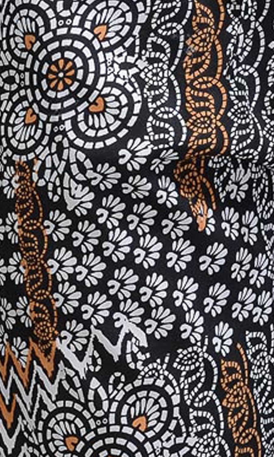 the gud look women's black miscellaneous print straight pant