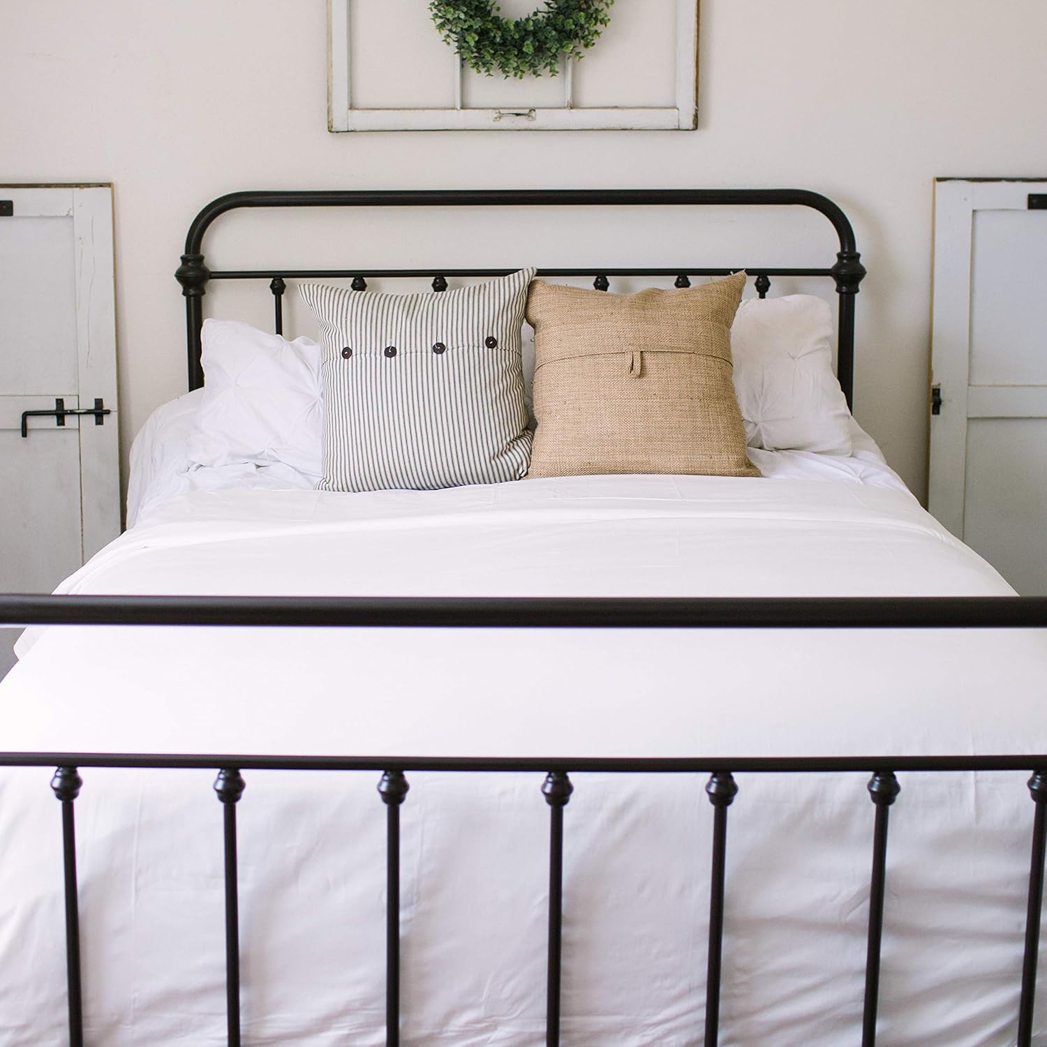 Weighted Blanket Cover - Queen Size Duvet White Cotton Cover - Fits