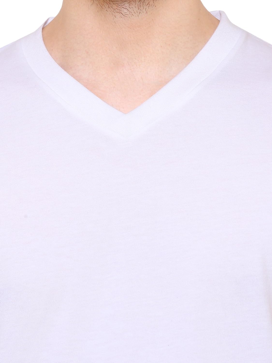 bouldfit men's v-neck t-shirt solid (colour - white)