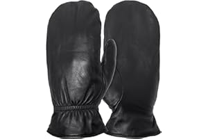 Pratt and Hart Breckenridge Women’s Leather Mittens (Sheepskin Gloves) Thinsulate Finger Lined Winter Driving & Ski Glittens