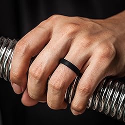 ThunderFit Unisex Silicone Wedding Rings, Rubber