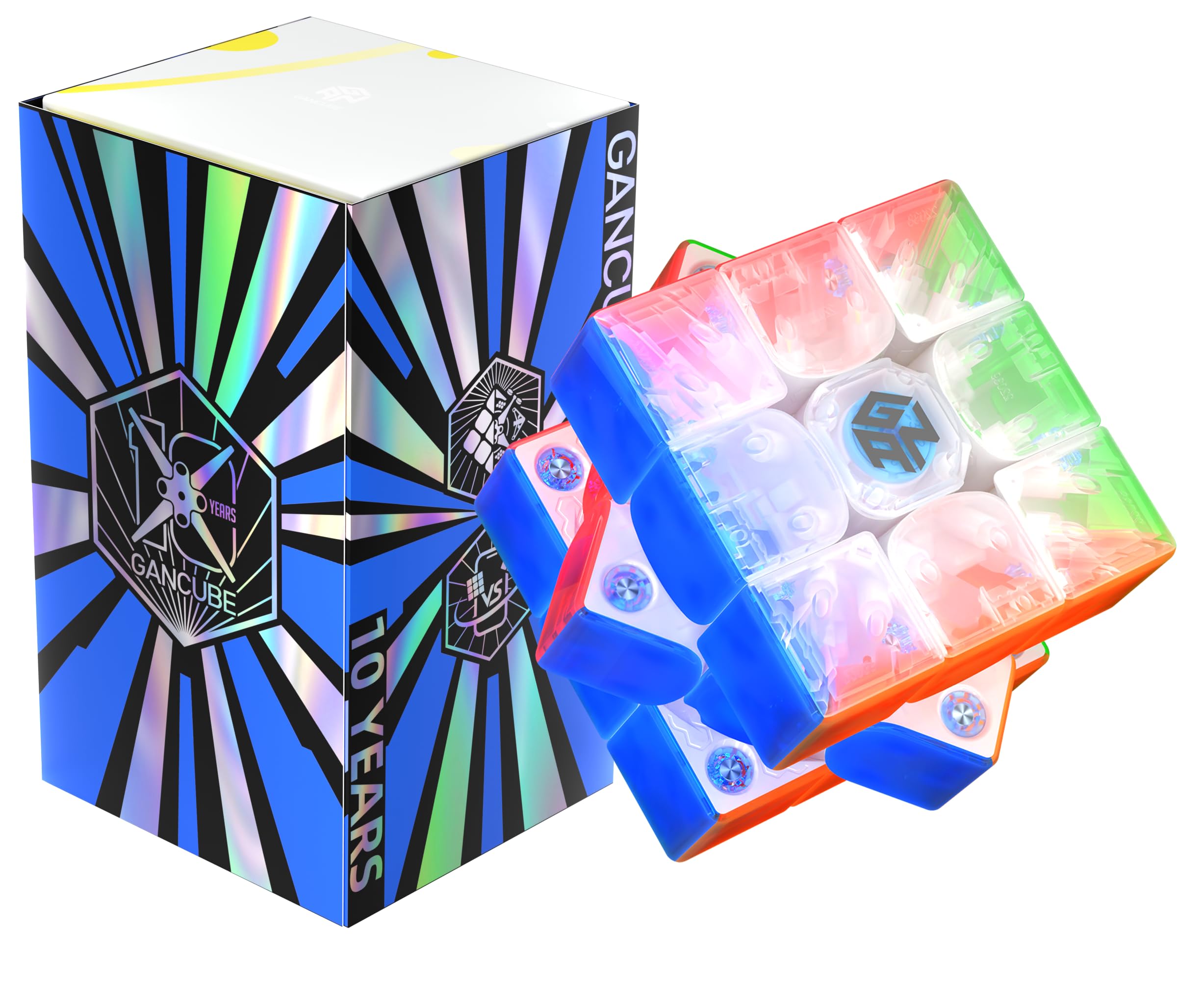 GAN 356 i Carry2 Smart Cube 10th Anniversary Special Edition, 3x3 Magnetic Speed Cube Magic Cube with 700 Hours Battery Life and Real-Time Tracking, Unlock Different Game Modes Online with App