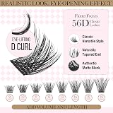 LASHVIEW Lash-Extension-Clusters 168pc D Curl Lash Clusters Natural Look view 5