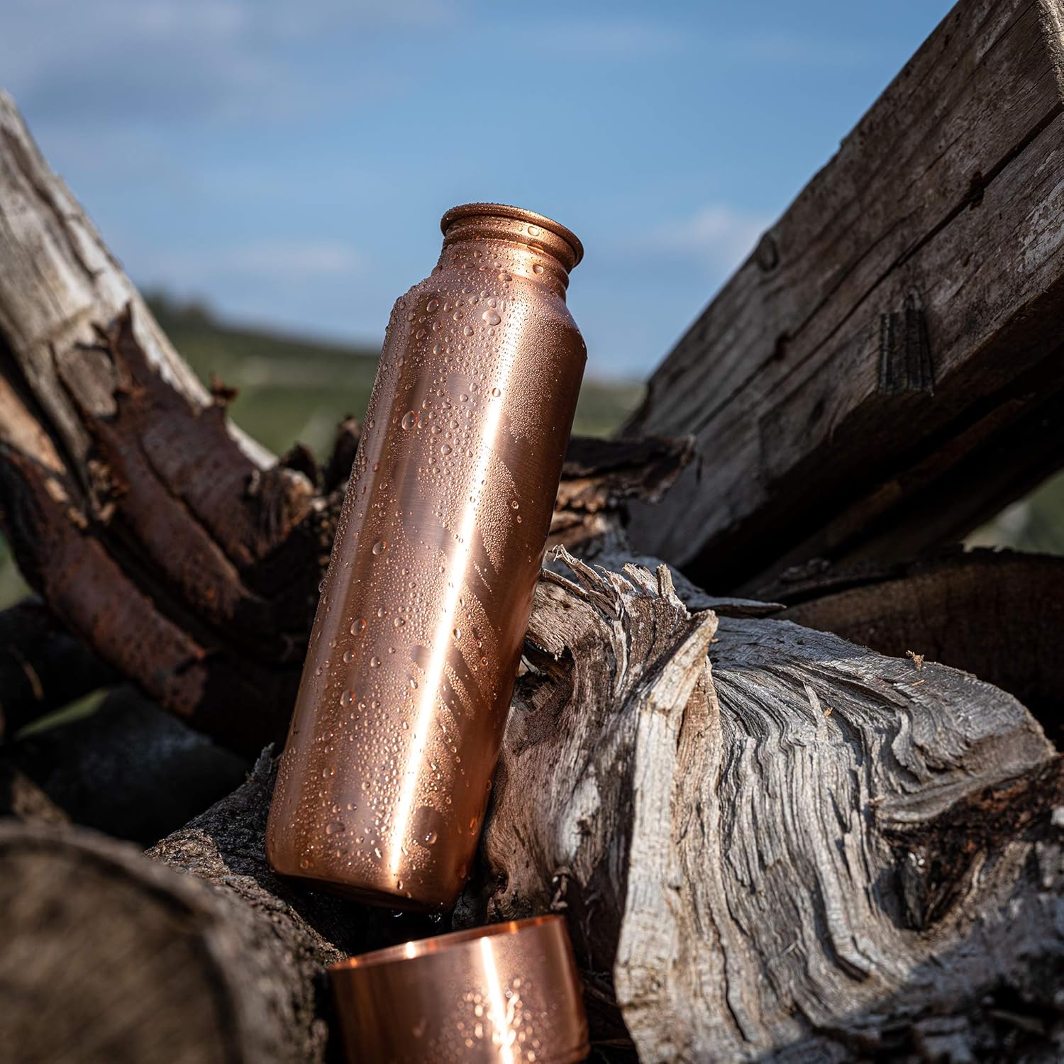 Kosdeg Copper Water Bottle 0.5L / 17oz, Vintage Modern Design, An Ayurvedic Copper Vessel, Drink More Water - Image 5