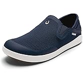OLUKAI Moku Slip-On Men's Boat Shoes, Enhanced Grip & Traction, Lightweight & Breathable Mesh, Comfort Fit & All-Day Wear